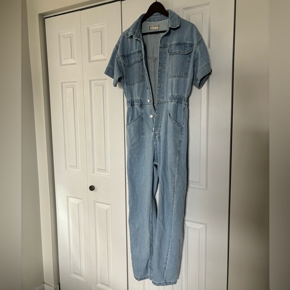 BNWT Free People We The Free Marci Denim Coveralls - Picture 2 of 15